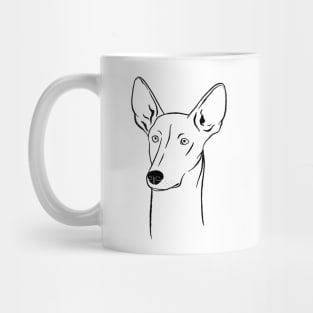 Ibizan Hound (Black and White) Mug